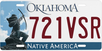 OK license plate 721VSR