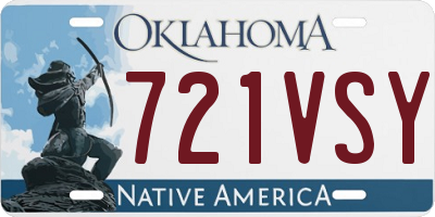 OK license plate 721VSY
