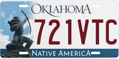 OK license plate 721VTC