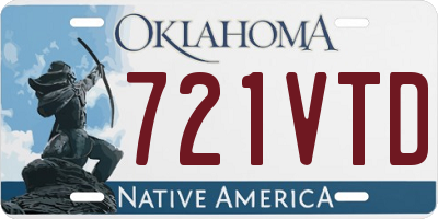 OK license plate 721VTD