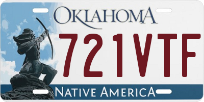 OK license plate 721VTF