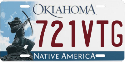 OK license plate 721VTG