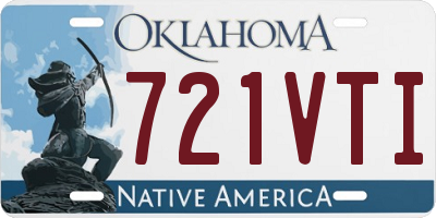 OK license plate 721VTI
