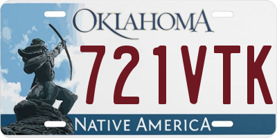 OK license plate 721VTK