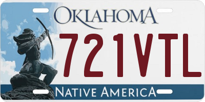 OK license plate 721VTL