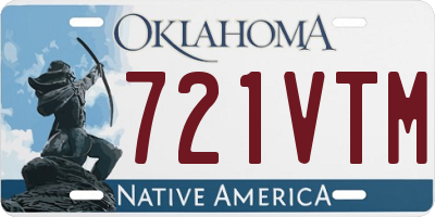 OK license plate 721VTM