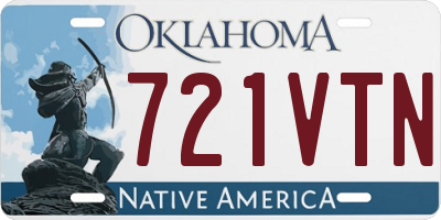 OK license plate 721VTN