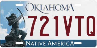 OK license plate 721VTQ