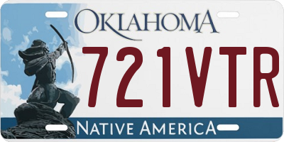 OK license plate 721VTR