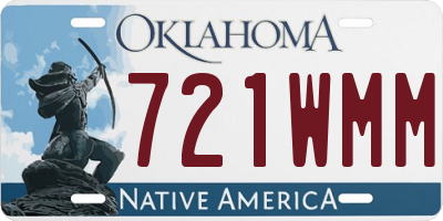 OK license plate 721WMM