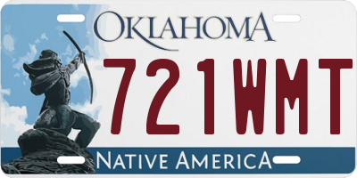 OK license plate 721WMT