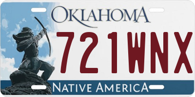 OK license plate 721WNX
