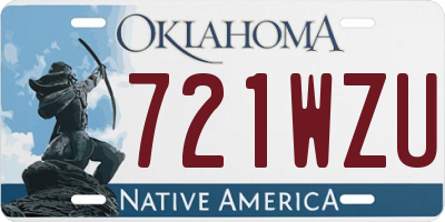 OK license plate 721WZU