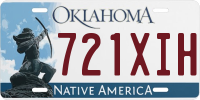 OK license plate 721XIH