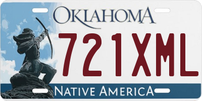 OK license plate 721XML