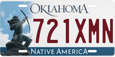 OK license plate 721XMN