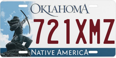 OK license plate 721XMZ