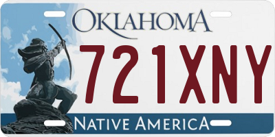 OK license plate 721XNY