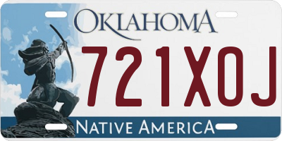 OK license plate 721XOJ