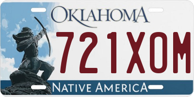 OK license plate 721XOM