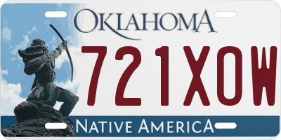 OK license plate 721XOW