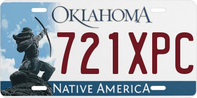 OK license plate 721XPC