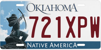 OK license plate 721XPW
