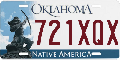 OK license plate 721XQX