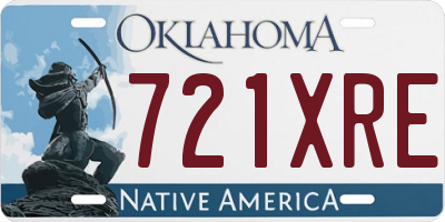 OK license plate 721XRE