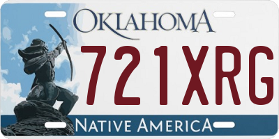 OK license plate 721XRG