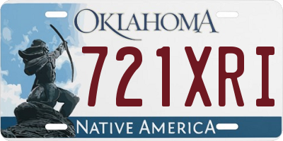 OK license plate 721XRI