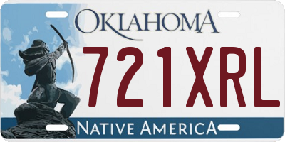 OK license plate 721XRL