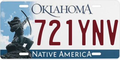 OK license plate 721YNV