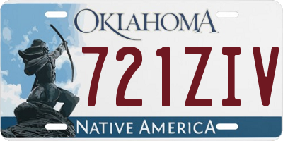 OK license plate 721ZIV