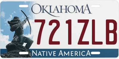 OK license plate 721ZLB