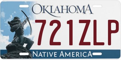 OK license plate 721ZLP