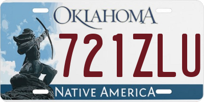 OK license plate 721ZLU