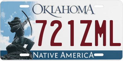 OK license plate 721ZML
