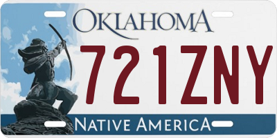 OK license plate 721ZNY