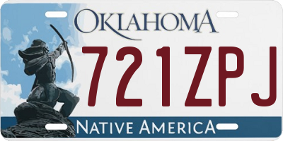 OK license plate 721ZPJ