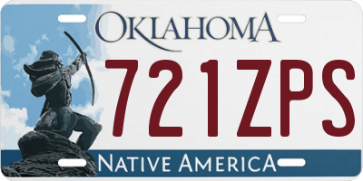 OK license plate 721ZPS