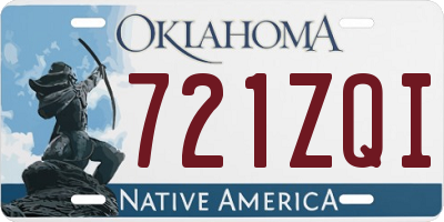 OK license plate 721ZQI