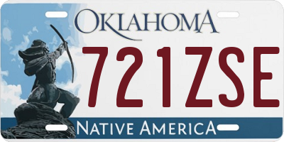 OK license plate 721ZSE