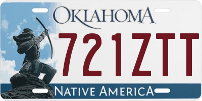 OK license plate 721ZTT