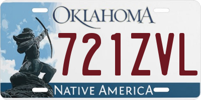 OK license plate 721ZVL