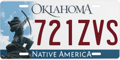 OK license plate 721ZVS