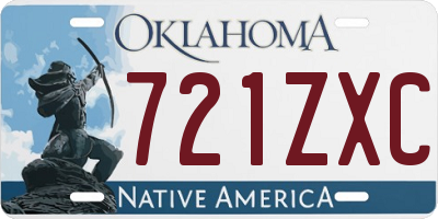 OK license plate 721ZXC