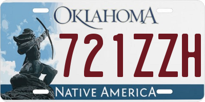 OK license plate 721ZZH