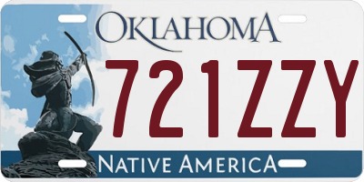 OK license plate 721ZZY