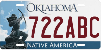 OK license plate 722ABC